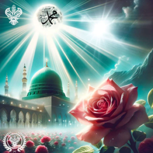 Light of Muhammadan moon shining upon a rose in Madina tul Munawarra