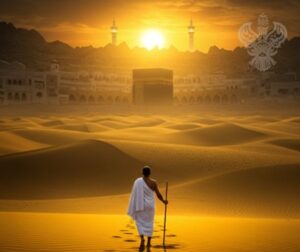 Man journeying to Makkah for hajj