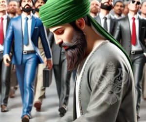 Sufi student man Murid among worldly men
