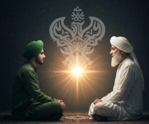 Murid facing shaykh to connect