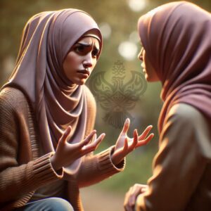 Muslim woman complains to another