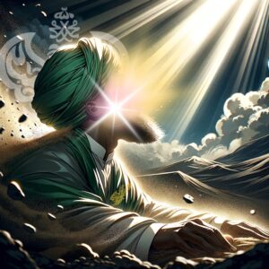 Nabi Musa (as) looking up into light