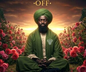 Man meditating in state of OFF