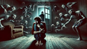 paranoid man seeing unseen