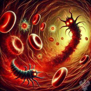 Parasites in bloodstream