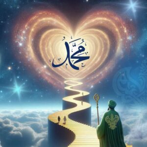 people going onto path towards heart of s.muhammad sws