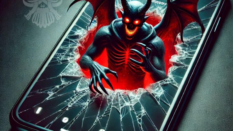 phone-cracked-demon-within