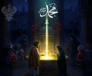People taking from the Fountain of Kawthar
