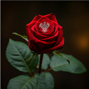 Closeup of red rose