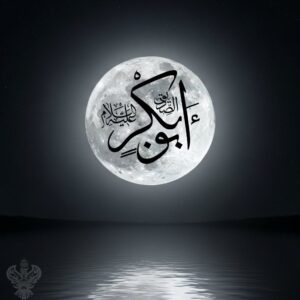 Sayyidina Abu Bakr (as) as full moon above water