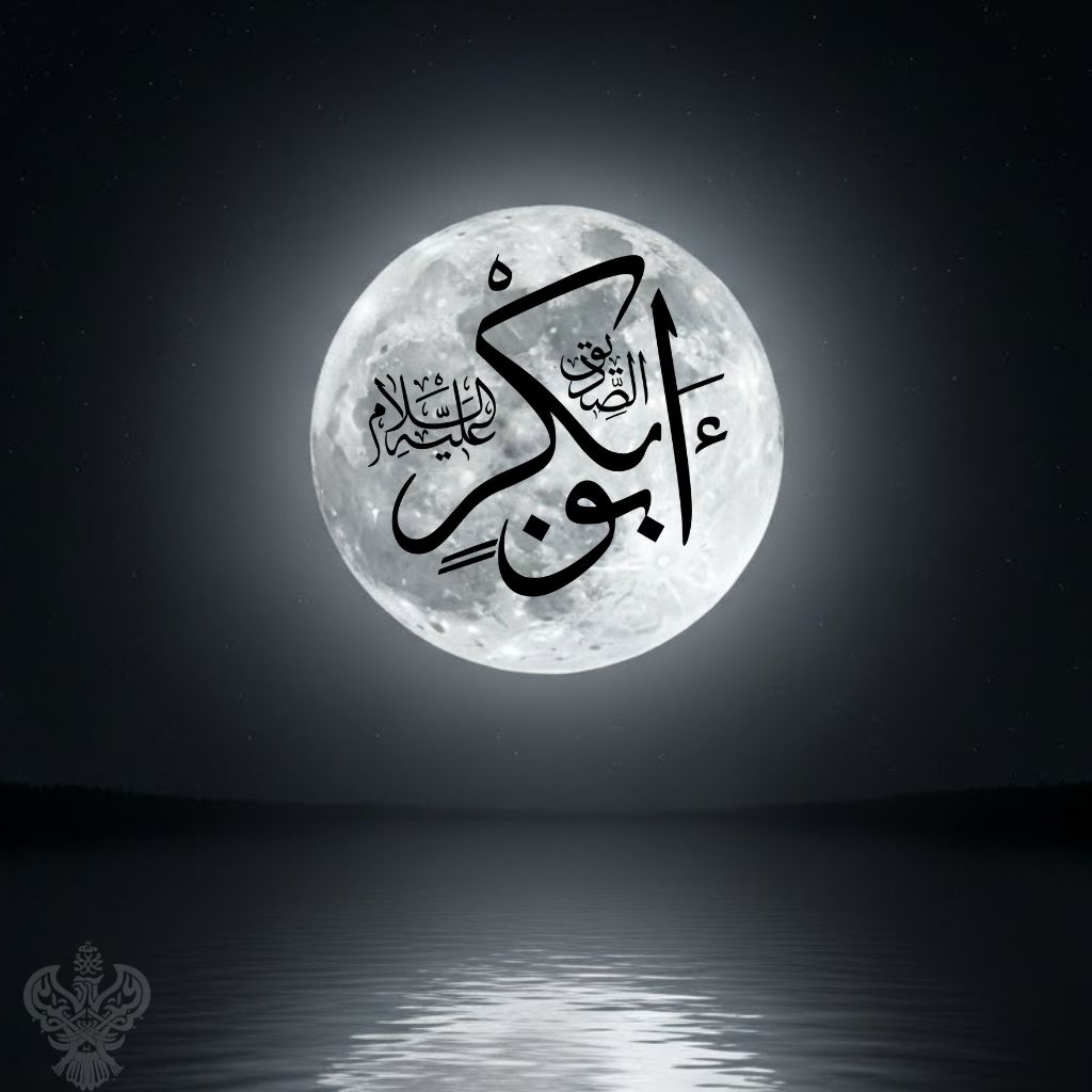 Sayyidina Abu Bakr (as) as full moon above water