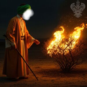 S. Musa (as) approaches the burning bush