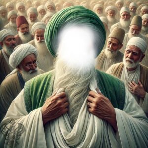 Sayyidina Yaqub (as) holding Sayyidina Yusuf's (as) shirt