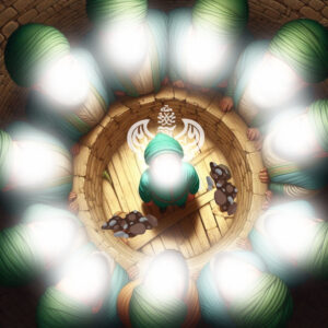 Sayyidina Yusuf (as) in well surrounded by 11 brothers