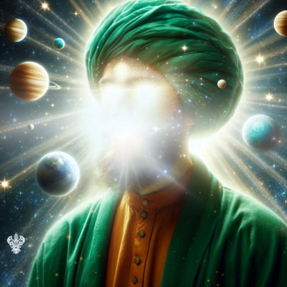 Sayyidina Yusuf (as) on planet background