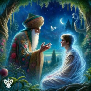 shaykh-blessing-his-student-at-night-in-a-garden-