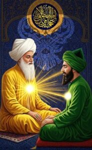 Shaykh and murid sharing light connection