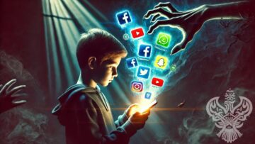 social media evil hand_AI