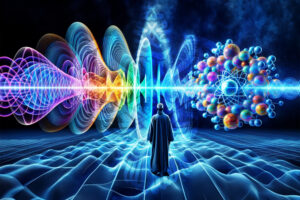 Sound waves transforming to molecules of form