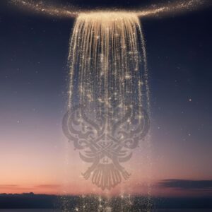 Sparkling dust falling from heavens