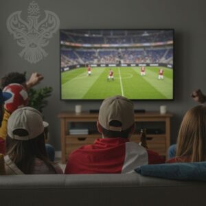 Sports fans watching game