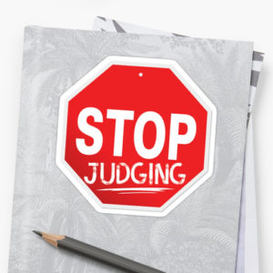 stop judging sign