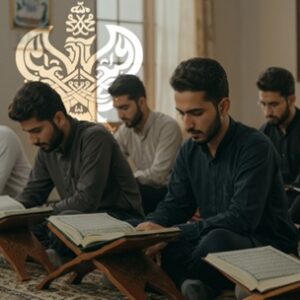 Students reading Holy Qur'an