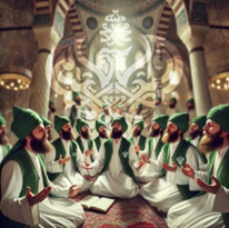 Students sitting reciting salawats