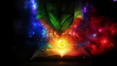 sun and universe in book