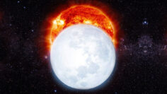sun reflecting moon light