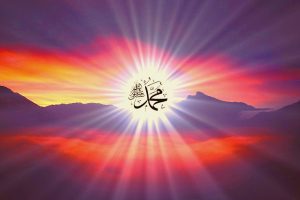 sun shining with name of Muhammad,imitated reality of sun
