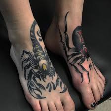 tattoo scorpion spider on feet