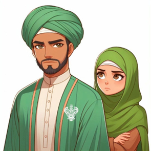 Upset married couple