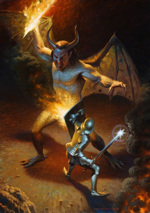 warrior fighting devil ego nafs shaitan
