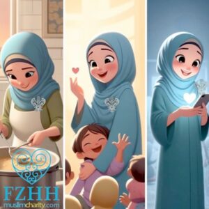 Woman doing acts of khidmat, service