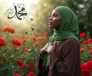 Woman standing in Muhammadan garden