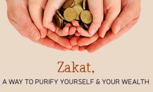 zakat family hands with coins