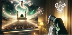 tv as heavenly portal, angels coming through zikr