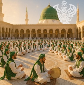 Zikr circle at Madina Sharif